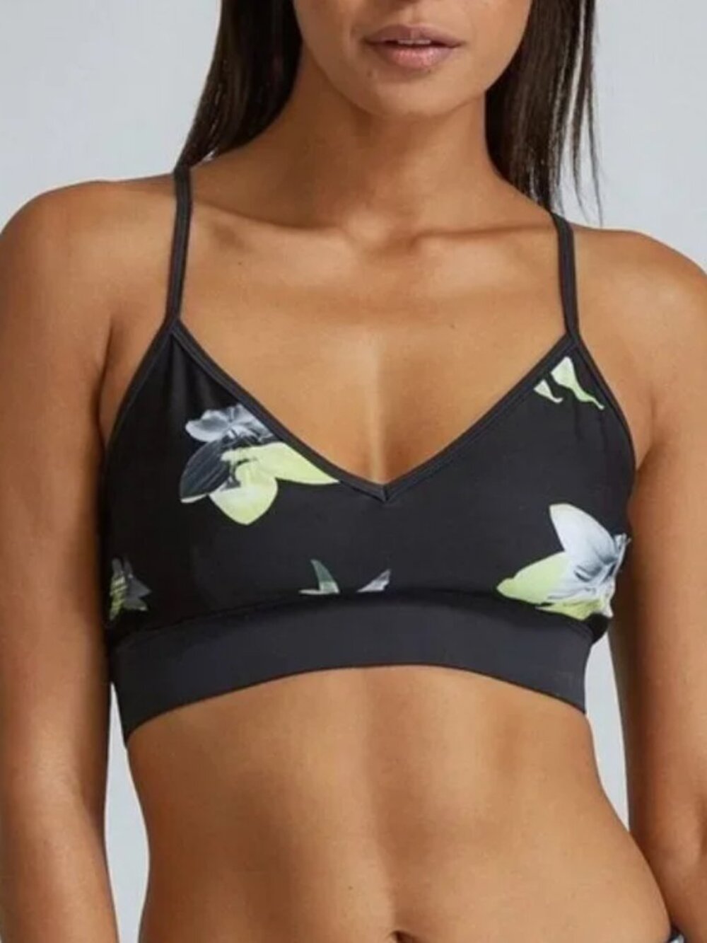 Noli NEW Active Elle Sports Bra USA NWOT Black Women's L
